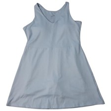 GapFit Active Tank Dress Womens M Light Blue Shelf Bra Built-In Shorts NWT