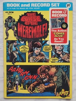 Vintage 1974 Marvel Power Records Curse of the Werewolf PR-17 Book & Record Set