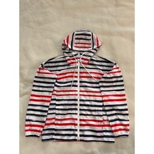 Columbia Women's Striped Hooded Lightweight Jacket Windbreaker Size S NWOT