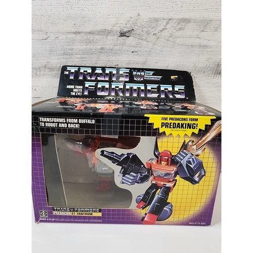 Hasbro Transformers G1 Tantrum Predacon Vintage Orange Buffalo Robot