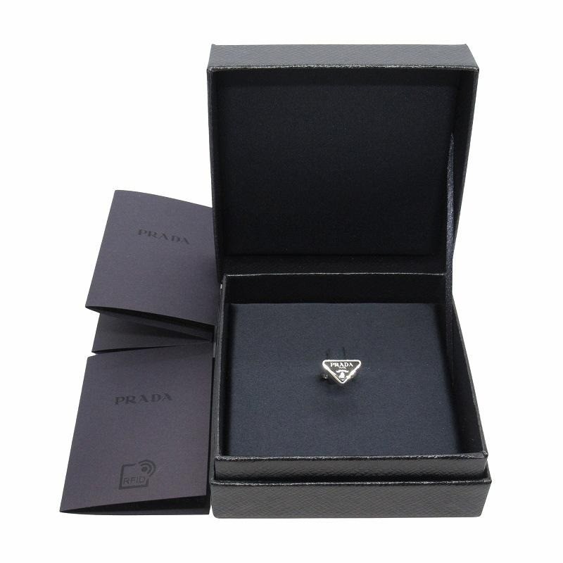 Authentic PRADA Ring Triangle Logo Symbol Accesso… - image 1
