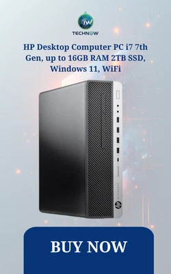 HP Intel Core i7 7th Gen. PC Desktops and All 3.50-3.99 GHz