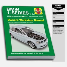BMW 1-Series 4-cyl Petrol & Diesel (2004-Aug 2011) Haynes Repair Manual