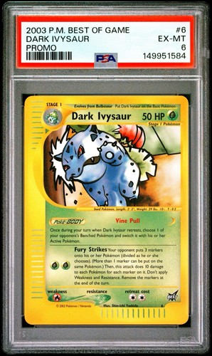 Dark Ivysaur graded PSA 6 for sale on eBay