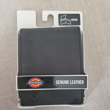 Dickies Genuine Leather Passcase Men's Wallet Black 31D1220004 New Free Shipping
