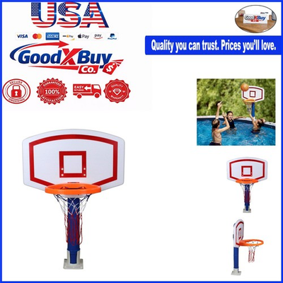 #ad #ad White Pool Basketball Game for Above Ground Pools Adjustable Indoor Use 1... $101.82