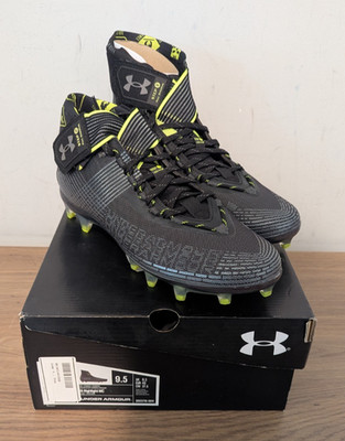 Under Armour UA Men's Highlight MC Football Cleats Black Jet Gray Size 9.5 NEW
