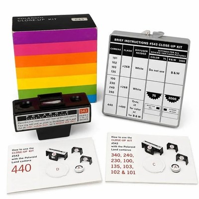 Vintage Polaroid Close-Up Kit #543 Close-Up Lens Flash Diffuser Camera Accessory