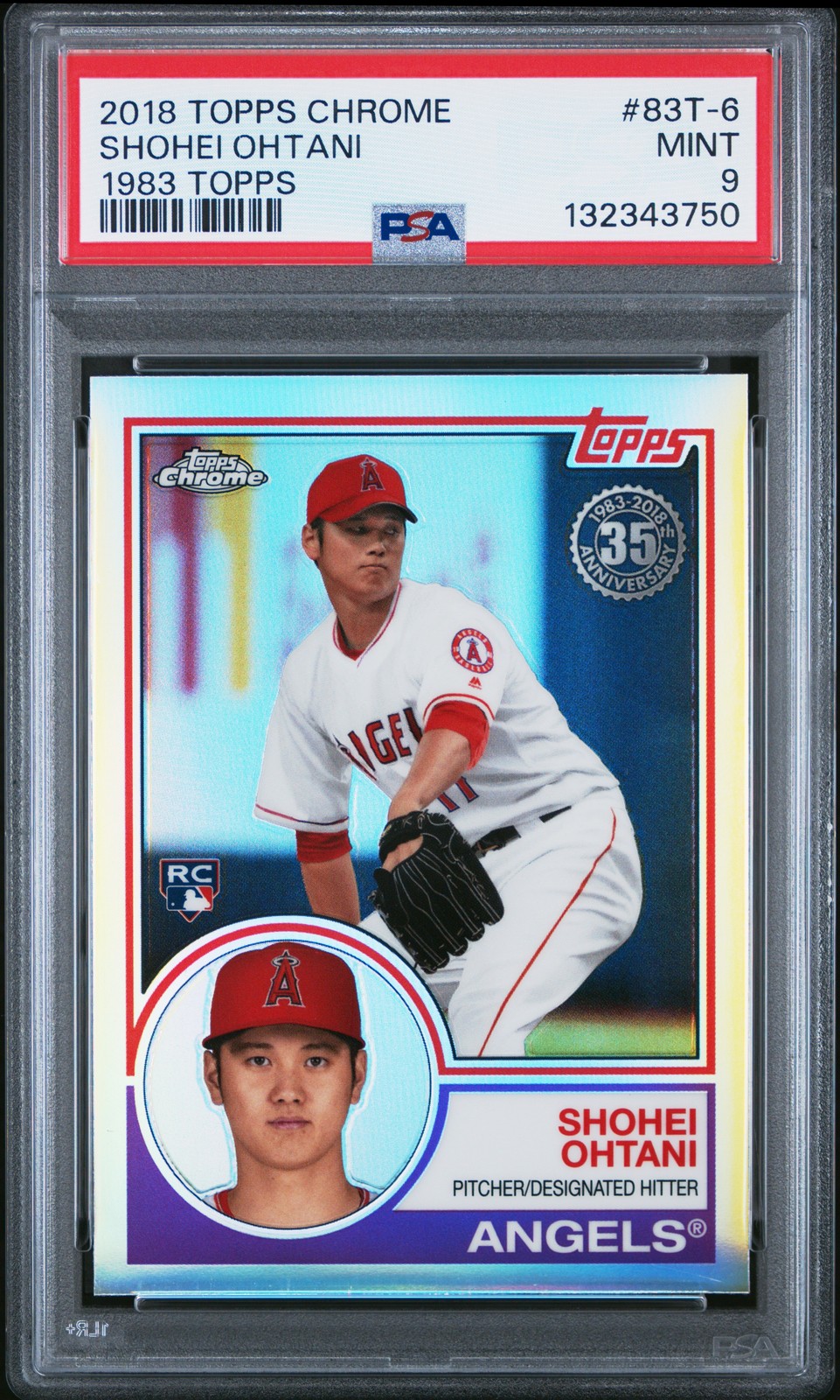 2018 TOPPS CHROME 1983 TOPPS #83T-6 SHOHEI OHTANI PSA 9