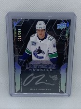 2020 SPx UD Black Lustrous Signatures Tier 1 224/299 Olli Juolevi Rookie Auto