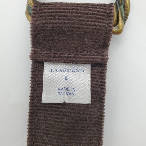Lands End Belt Girls Brown Ribbed Embroidered Ballet Size Large New - Picture 5 of 7