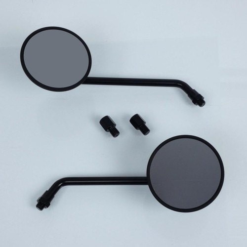 Paire De Rétroviseurs Universels Pour Moto/scooter - Filetage 8mm Ou 10mm, Ajustables, Couleur Noire