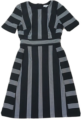 ZIMMERMANN SHORT SLEEVE BLACK AND WHITE STRIPED MINI DRESS, SZ 1 | eBay