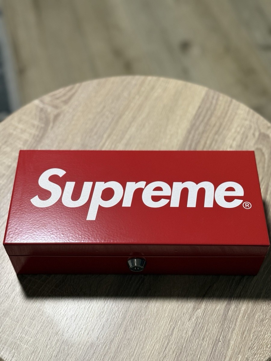 Supreme Metal Lock Toolbox Large + Small Storage Box CST* 2 Boxes