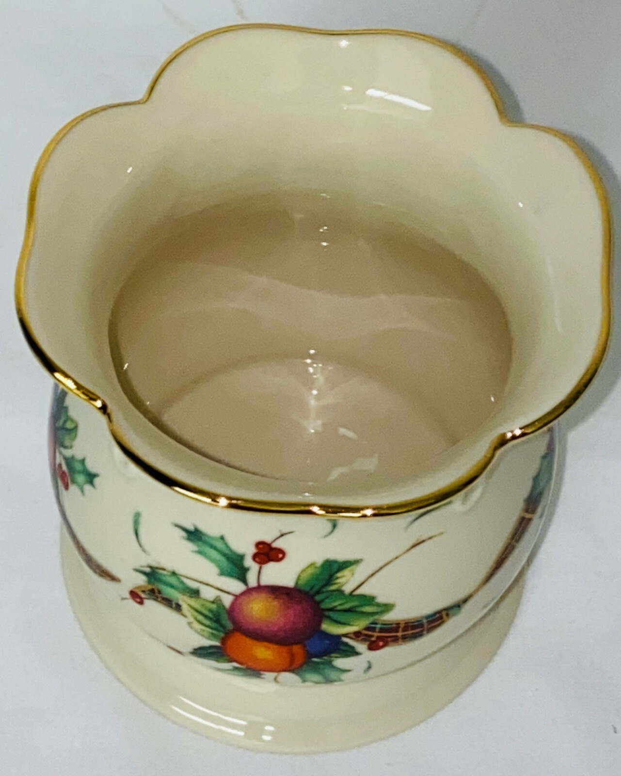 Lenox DIMENSION HOLIDAY TARTAN 3 1/4" VOTIVE CANDLE HOLDER