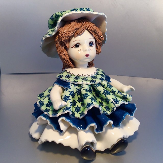 VINTAGE ZAMPIVA PORCELAIN DOLL FIGURINE 5” TALL MADE IN ITALY, CUTE