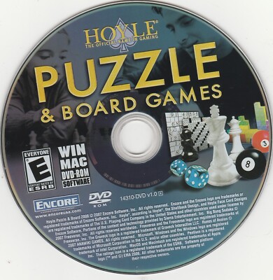 Hoyle Puzzle & Board Games by Encore DVD-Rom 2007 WIN/MAC