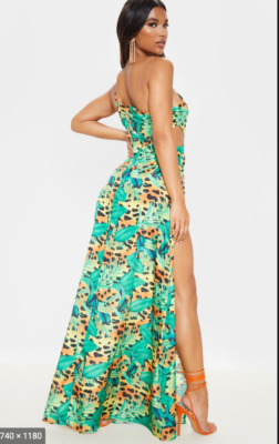 green leopard maxi dress Chic A-line Strapless Hunter Green Long Prom Dresses Elegant Simple Ev –  SELINADRESS