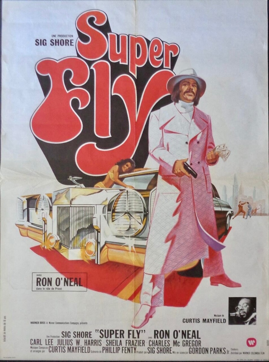SUPER FLY SUPERFLY French Moyenne movie poster BLAXPLOITATION RON