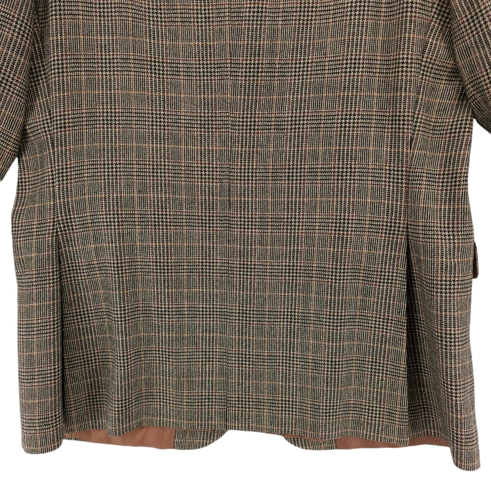 Jack Victor Houndstooth Plaid Blazer Sport Coat 100% Wool Size 41R - Image 4 of 4