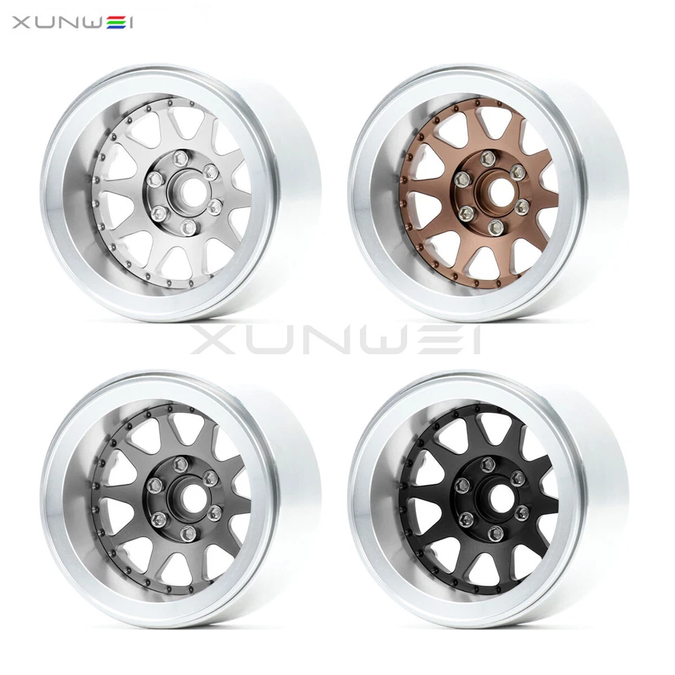 Aluminum -10mm Offset 2.2 inch Beadlock Wheel Rim for RC 1/10 SCX10 TRX4 Crawler - Image 3 of 3