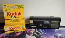 Keystone XR 308 Vintage Telephoto Everflash 110 Film Camera W/ Kodak FILM 24 Exp