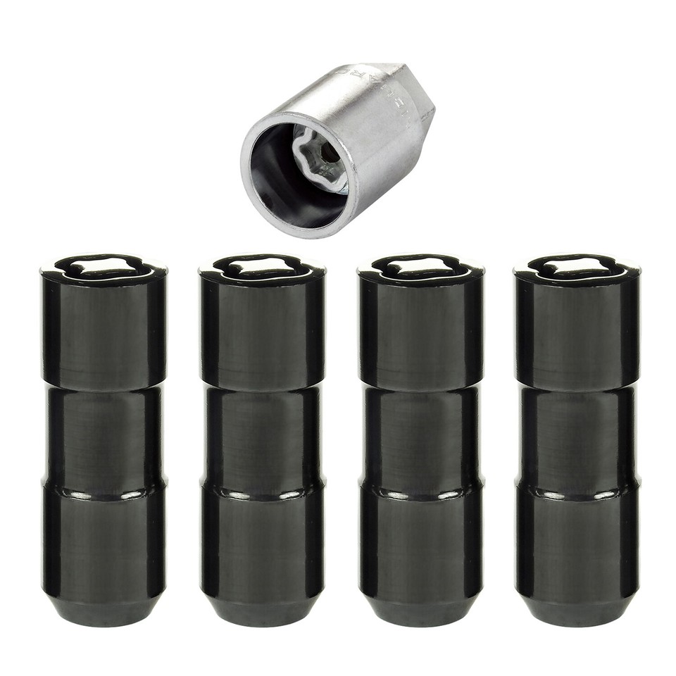 McGard 24144 Wheel Lock Set 9/16-18 Nut Cone Seat 7/8 Hex 2.5"Oal-Black ...
