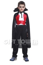 Kids Boys Vampire Cosplay Halloween Costume M, L, XL Ages 4-10