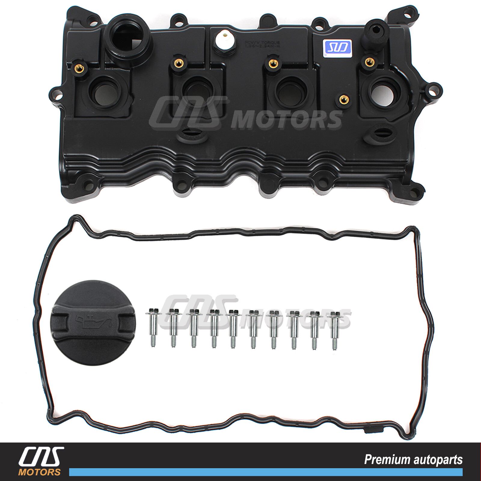 Right Side Engine Valve Cover With Gasket & Bolts - Fits Ram 1500 2013-2018, 3.6L V6 - Replaces 264938, 5184068AN - View #7