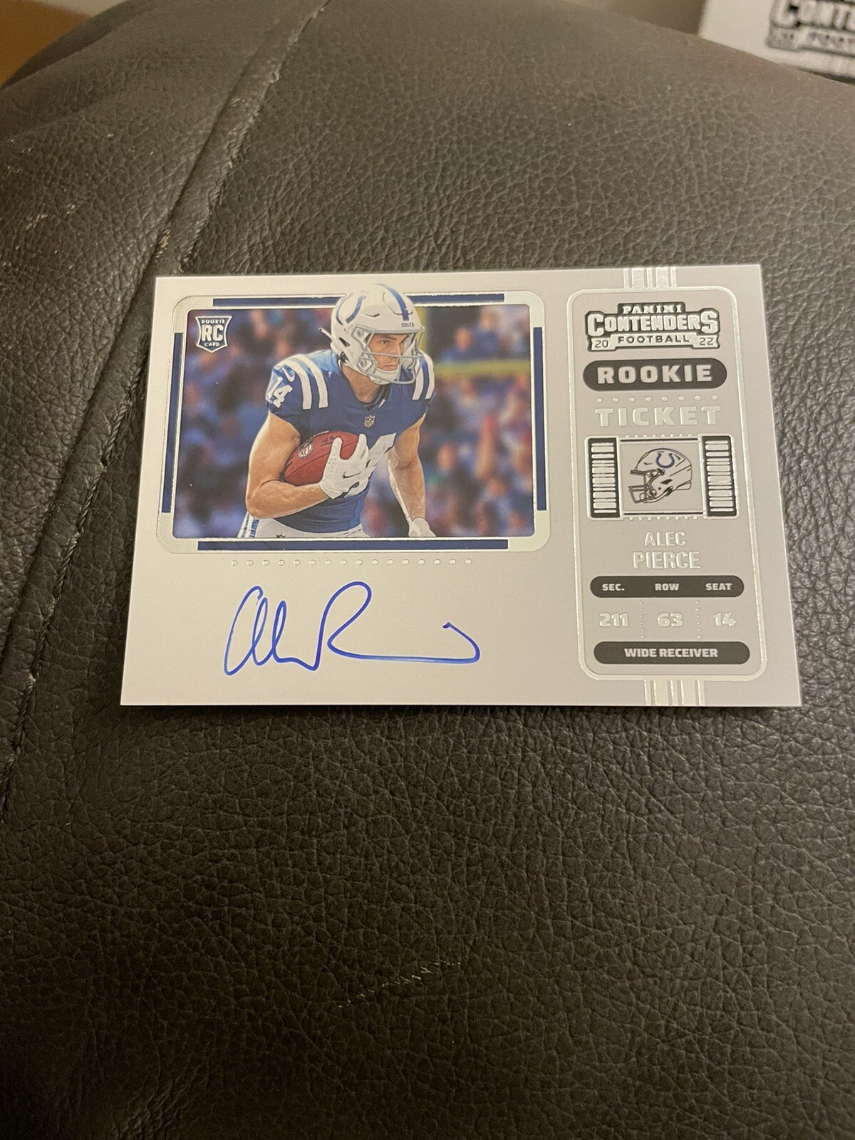 2022 Panini Contenders Alec Pierce Auto Rookie RPS Variation SP Colts MINT
