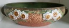 Roseville Jonquil Brown 1931 Arts And Crafts Pottery Console Bowl 220-10 w