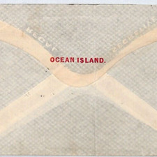 GILBERT & ELLICE WW1 Cover *OCEAN ISLAND* Red IMPRINT 1914 GB via SIBERIA YL145