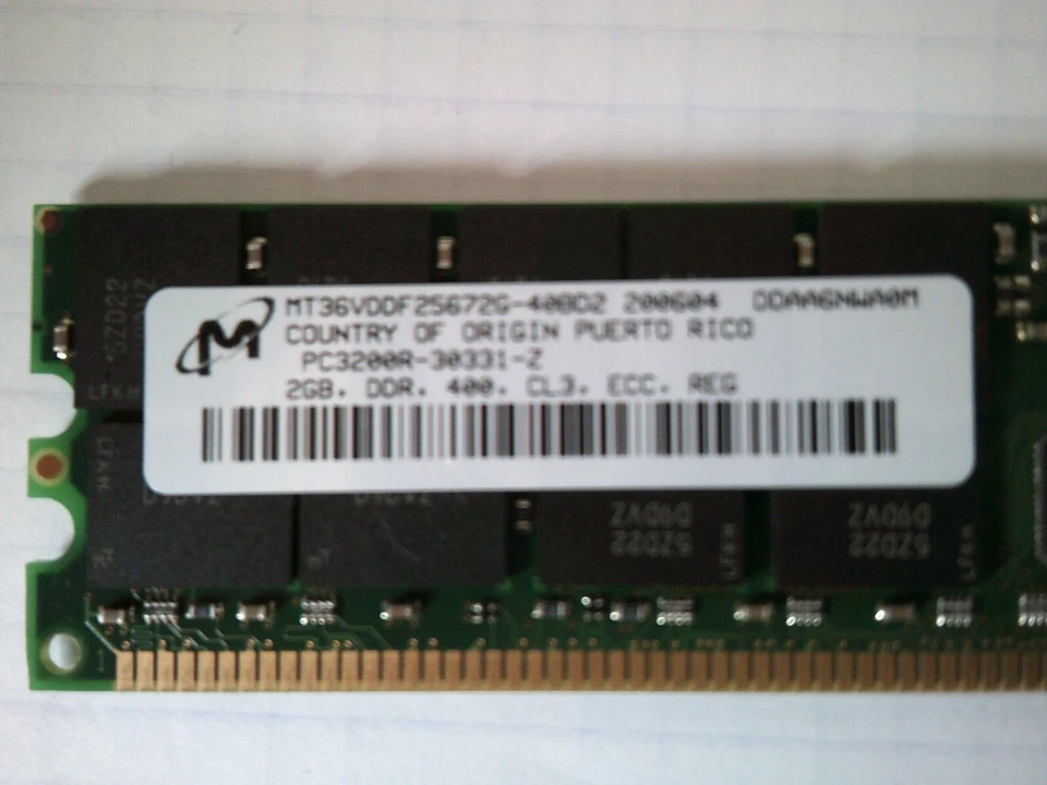 IBM 8GB 4 X 2GB 73P3238 PC3200R DDR 400 CL3 ECC REG 184-Pin Genuine IBM Memory - Image 3 of 4