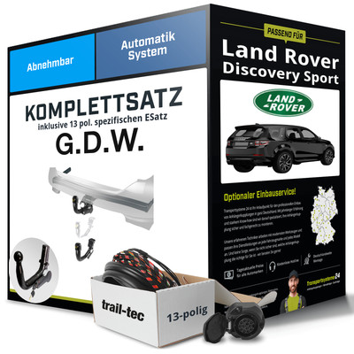 Anhängerkupplung abnehmbar für LAND ROVER Discovery Sport +E-Satz NEU