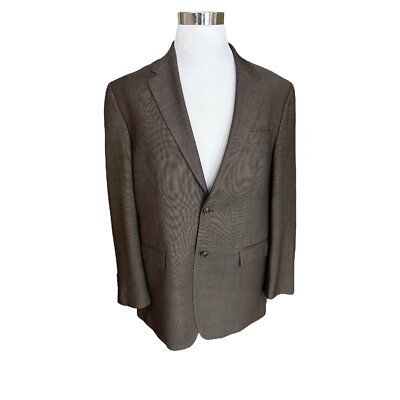 Ralph Lauren Men s 44L Brown Wool 2 Button Notch Lapel Single Vent Blazer EUC!
