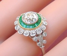 1.58Ct White Round CZ Vintage Art Deco Engagement Ring 925 Sterling Silver