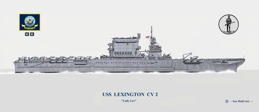 USS Lexington CV-2 Print US Navy | eBay