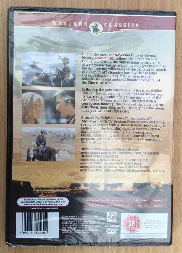 🌟SOLDIER BLUE🌟CANDICE BERGEN🌟DVD🌟BRAND NEW AND SEALED🌟UK🇬🇧SELLER🌟 - Image 2 of 4