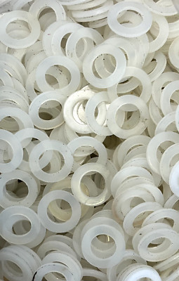 M10 flache Nylon Kunststoff Unterlegscheiben (DIN 433) - 18 mm O/D x 10,6 mm I/D x 1,5 mm Thk