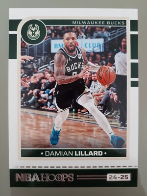 2024-25 Panini NBA Hoops Damian Lillard #61 Milwaukee Bucks Basketball