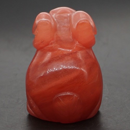 3" Rabbit Statue Cherry Quartz Crystal Carved Stone Animal Figurine Home Decor - Picture 8 of 8