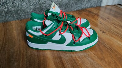 Nike Dunk Low Off-White Pine Green Herren Sneaker 7 UK CT0856-100