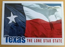 Postcard TX:  Art State Flag/ Texas The Lone Star State