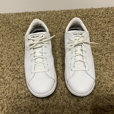 Skechers Air-Cooled Memory Foam Men's White 10W Leather