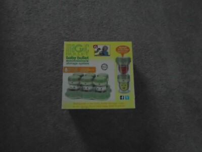 Magic Bullet Baby Bullet 8 Piece Storage System W/ Bonus To Go Tube  Brand NEW