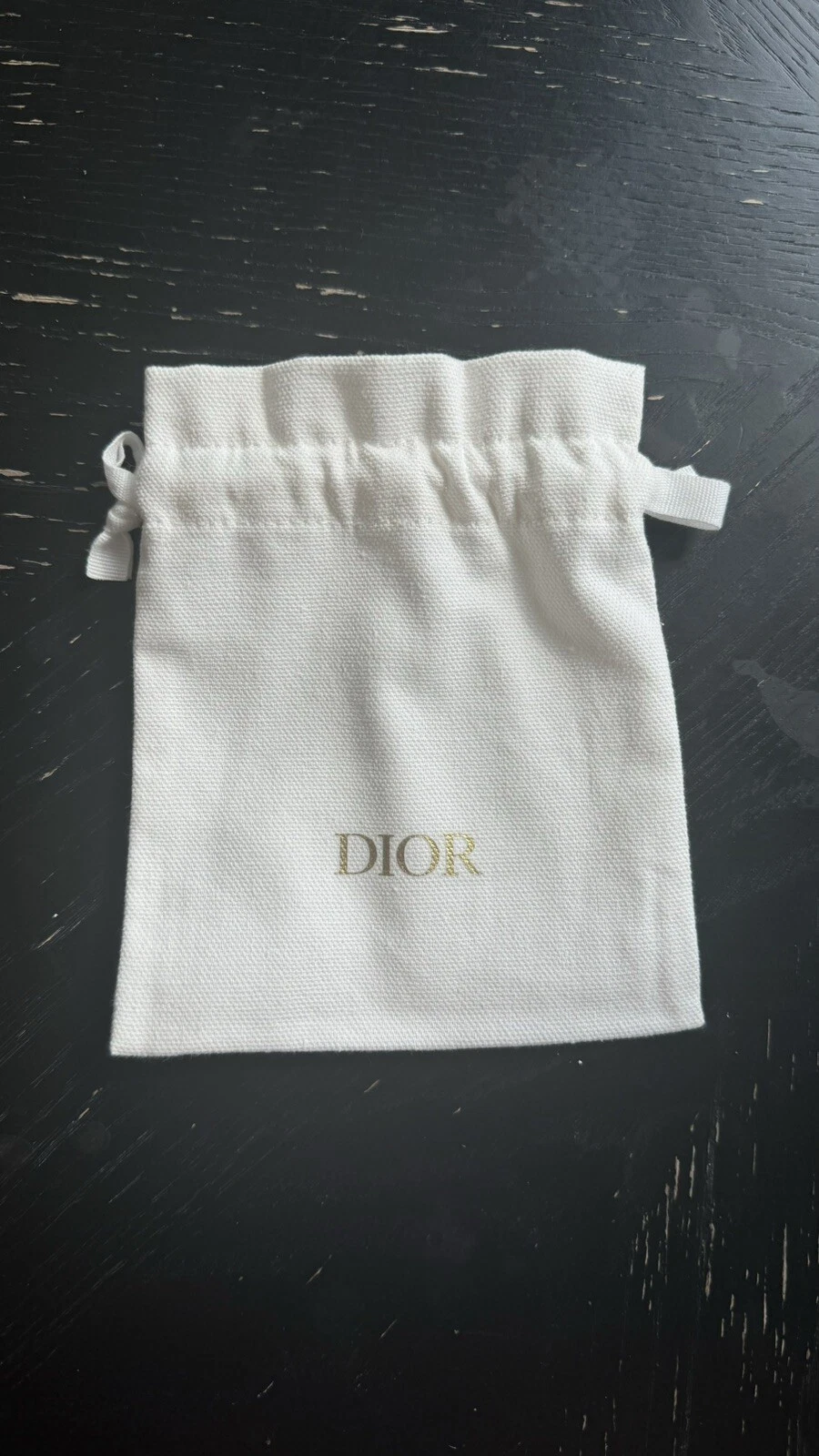 DIOR BEAUTE poche blanche cordon de serrage en coton / sac poussière / sac cadeau / accessoire