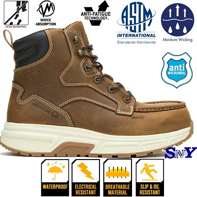 WOLVERINE Wedge  Men's Waterproof Soft Toe EH Work Boots wv