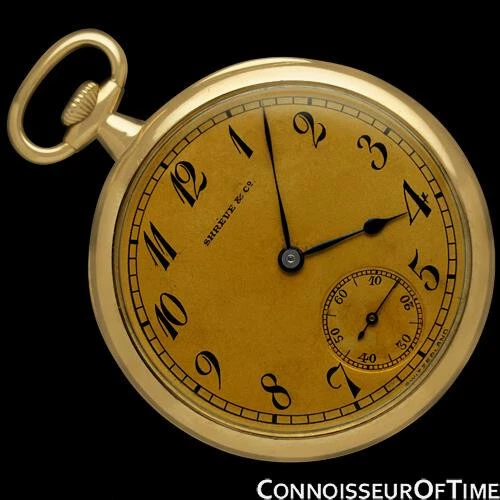 1912 Patek Philippe Antik Herren 18K Gold Taschenuhr - Original Mit Garantie