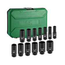 Sk 12 Drive Impact Socket Set Deep Sae Sockets 13-piece 716 To 1-14 ...