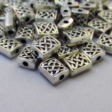Celtic Knots 7mm Antiuqed Silver Plated Spacer Beads B5244 - 20, 50 Or 100PCs